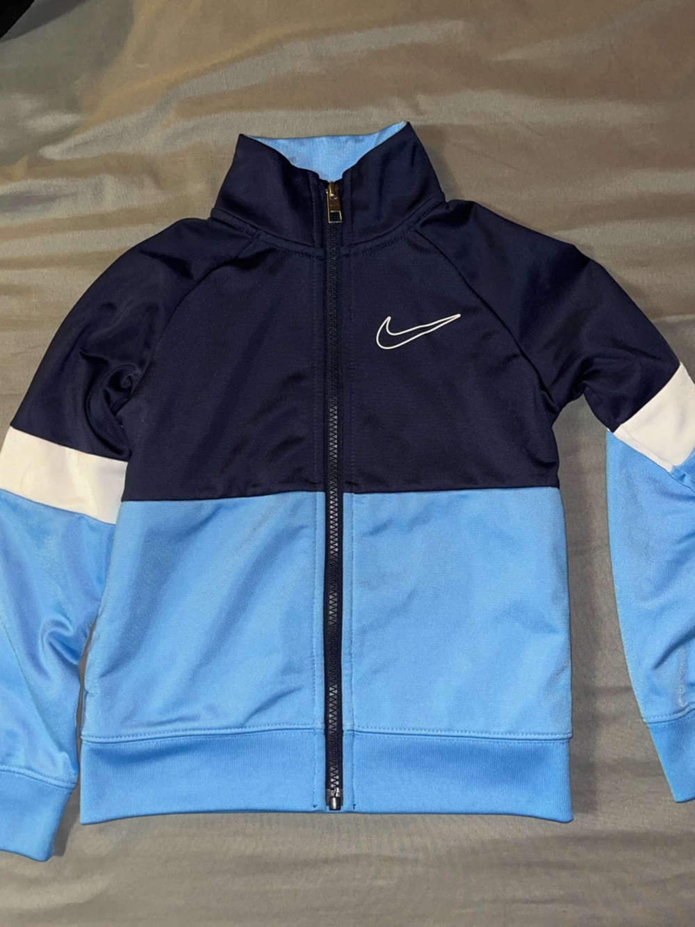 Nike Light Blue and Navy Colorblock Track Jacket
